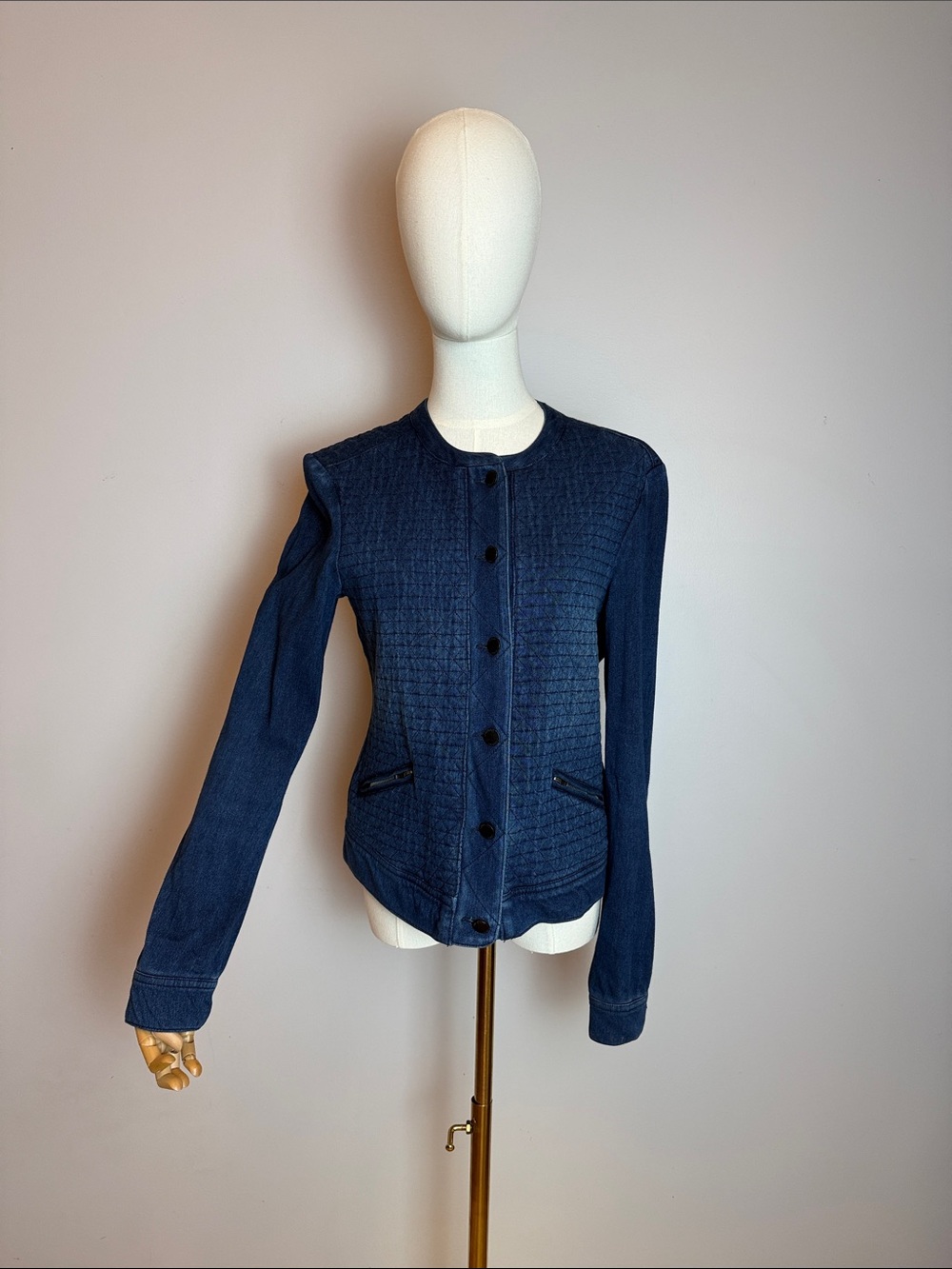 ✨Liverpool LA Powerflex Knit Denim Collarless Stretch Jacket - Size S PERFECT!✨
